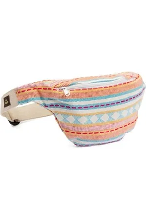 BODHI Bauchtasche Bauchtasche, ETHNO Collection, Jacquard-Webstoff, apricot-hellblau blau