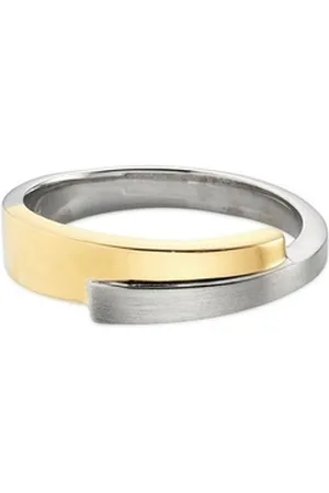Bruno Banani Fingerring Schmuck Geschenk Silber 925 Damenring gelb|goldfarben|silberfarben 53
