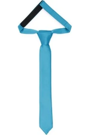 Ladeheid Krawatte Kinder Krawatte für Jungen - Eleganter matter Look TKM (31cmx4cm) (1-St) blau