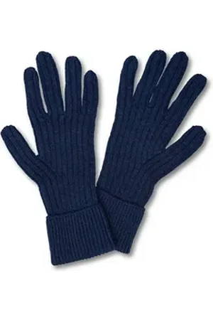 Falke Strickhandschuhe (1-St) aus extrafeiner Lambswool blau M/L
