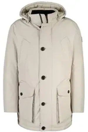 HUGO BOSS ORANGE Outdoorjacke Osiass mit Knopfverschluss beige 56