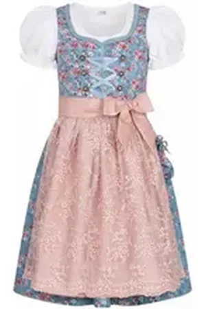 Nübler Dirndl Kinderdirndl 3-teilig Jule in Blau von blau 134
