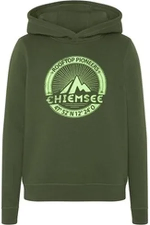 CHIEMSEE Kapuzensweatshirt Hoodie mit Label-Mountain-Print 1 grün 122/128
