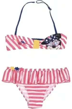Disney Bügel-Bandeau-Bikini Minnie Mouse Mädchen Bikini gestreift rosa 98