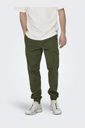 Only & Sons Cargohose ONSCARTER LIFE CARGO CUFF 0013 PANT NOOS grün 29