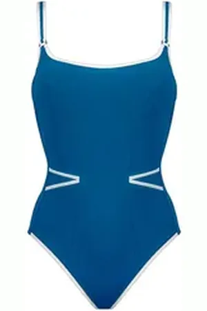 Maryan Mehlhorn Badeanzug Scope mit verstecktem Bügel puristisches Design blau 38