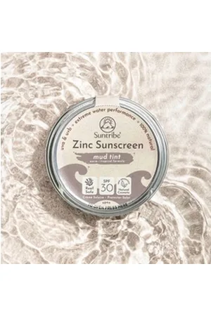Suntribe Sonnenschutzcreme BIO Mineralisch Zinksonnencreme Gesicht & Sport LSF 30 Farbe Getönt, 1 Aluminiumdose 45 g / 50 ml, 100% Natur