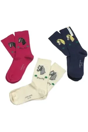 Camano Langsocken CA3814 (Packung, 3-Paar, 3 Paar) Kinder Mädchen Socken, Baumwolle, Kindersocken bunt