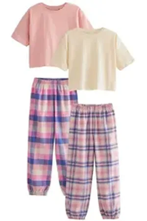 Next Pyjama Karierte Pyjamas aus Webstoff im 2er-Pack (4 tlg) rosa 104 (4 J.)