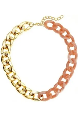 Lascana Panzerkette, in bicolor, Collier, Gliederkette, Halsschmuck, Halskette goldfarben|rosa