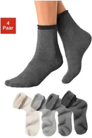 Lavana Kuschelsocken (Packung, 4-Paar) mit Innenfrottee beige|grau 39-42