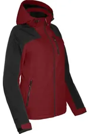 Bergson Regenjacke KURRIKA THERMO Damen Regenjacke, leicht wattiert, 20000 mm Wassersäule, Langgrößen rot lang | 68