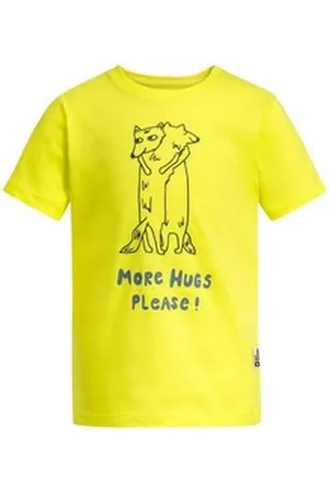 Jack Wolfskin T-Shirt MORE HUGS T K mit Umarmungsmotiv gelb 164