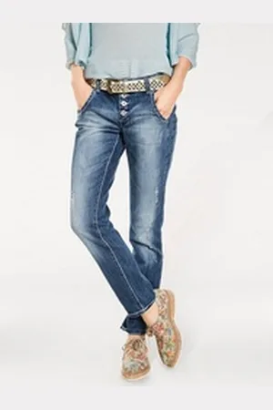 Heine Bequeme Jeans Boyfriend Jeans blau 38