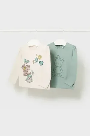 Mayoral Langarmshirt 2er Set Langarmshirts Baby Mädchen(205289) 86