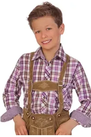 SPIETH & WENSKY Trachtenhemd Trachtenhemd Kind - Ki-H043 - WICKY - beere 86/92