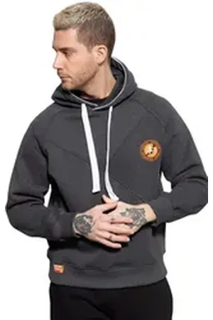 Akito tanaka Kapuzenpullover Attraction (1-tlg) mit Teilungsnähen grau S