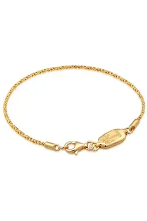 Haze & Glory Silberarmband Herren Kordelkette - Paradise 925 Silber oxidiert goldfarben 21