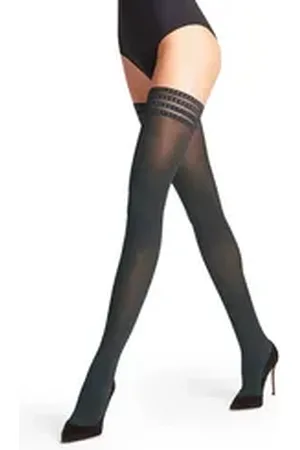 Falke Halterlose Feinstrümpfe Pure Matt (1-Paar) mit nachhaltigem Garn grau I (8,5-9)