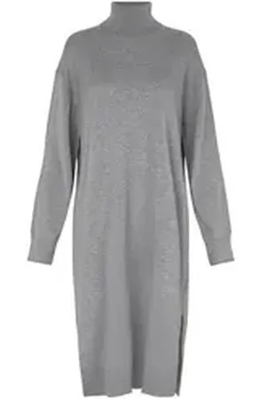 Samsøe Samsøe Sommerkleid Damen Wollkleid AMARIS DRESS (1-tlg) grau XL