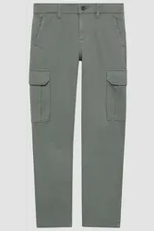 QS by s.Oliver Stoffhose Cargohose Pete / Regular Fit / Mid Rise / Straight Leg Garment Dye grau 176/REG
