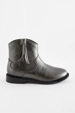 Next Cowboy-Stiefel mit Quaste Westernstiefelette (1-tlg) silberfarben 34,5 EU