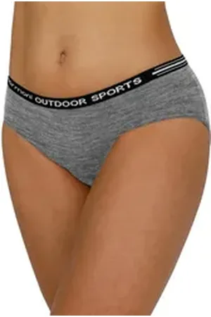 Normani Slip Damen Merino Slip Albury Unterhose Merinounterwäsche Sport Schlüpfe - 100% Bio-Merinowolle grau XS