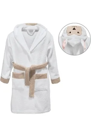 Erwin Müller Kinderbademantel Kinder-Bademantel "Schaf" mit Kapuze, Rückenlänge: 67 cm, Frottier, mit Kapuze, default, Walk-Frottier Tiermotiv braun Rückenlänge: 67 cm | 86/92