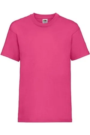 Fruit Of The Loom T-Shirt Kinder T-Shirt für Mädchen u. Jungen im 2er/3er Pack - 100% Baumwolle (2-tlg) Gr. 92 bis 164 - verschiedene Farben rosa 152