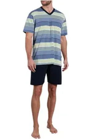 Götzburg Shorty Herren Shorty Pyjama kurz (2 tlg) Klima Aktiv blau 50