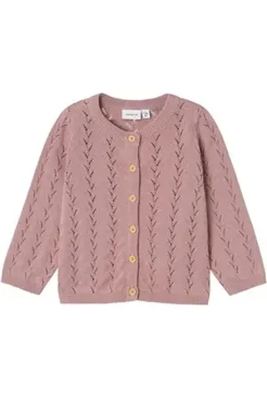 NAME IT Strickjacke NKFBanni (1-tlg) Lochmuster rosa 110