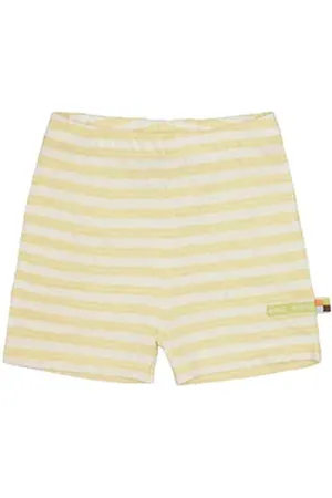loud + proud Shorts aus Biobaumwolle mit Leinen, GOTS gelb 86/92