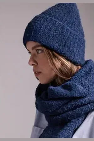 Street one Strickmütze aus softem Materialmix blau