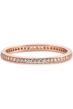 Bruno Banani Fingerring Schmuck Geschenk Silber 925 Damenring Memoire Eternity, mit Zirkonia (synth) goldfarben 56
