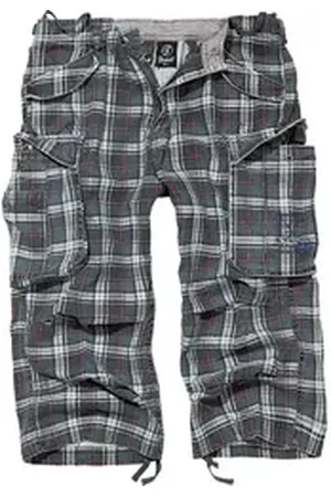 Brandit Brandit Stoffhose Brandit Herren Industry Vintage Cargo 3/4 Shorts (1-tlg) grau M