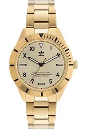 adidas Originals Quarzuhr EDITION THREE AOFH220622I, Armbanduhr, Herrenuhr, Damenuhr, Edelstahlarmband goldfarben