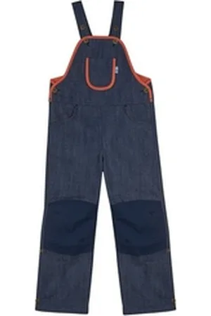 FINKID Outdoorhose Loiri Latzhose Denim mit Kniebesatz Jeans Outdoorhose 100/110 blau Gr.100/110