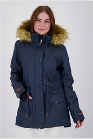 CNSRD Funktionsparka FLORA II COAT CS mit hochschließendem Kragen und Kapuze blau 40