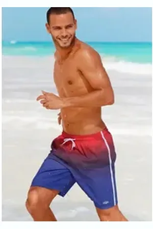 Buffalo Badeshorts mit Farbverlauf blau|rot M (50)