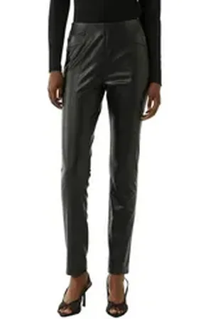 Comma, Comma 7/8-Leggings aus Lederimitat schwarz 40