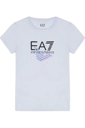 Emporio Armani Print-Shirt EA7 Kids T-Shirt weiß mit Adler Logoprint 134-140