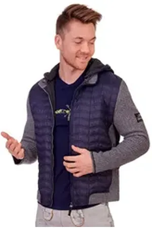 SPIETH & WENSKY Outdoorjacke Steppjacke Herren - SARGANS - nachtblau/grau blau|grau 56