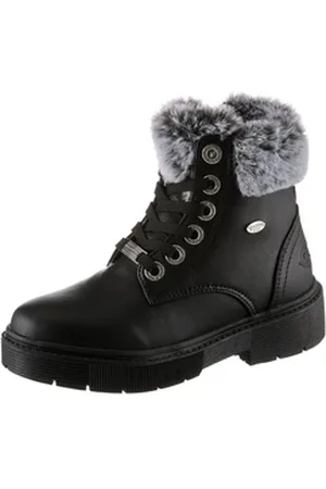 Dockers By Gerli Winterstiefel mit Fellimitat am Schaftrand schwarz 34 EU