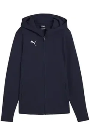 PUMA Fußballtrikot teamFINAL Casuals Kapuzenjacke Damen Teamsport blau|silberfarben S