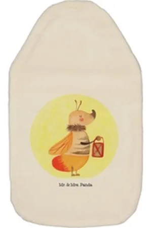 Mr. & Mrs. Panda Wärmflasche Glühwürmchen - Weiß - Geschenk, lustige Sprüche, Tiermotive, Wärmflas, (1-tlg), Hautfreundlich weiß