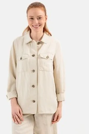 Camel Active Sommerjacke im sommerlichen Leinenmix Markenlabel weiß 44