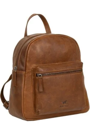 Mustang Cityrucksack Memphis backpack round, Reißverschluss-Rückfach braun