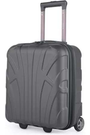 SUITLINE Handgepäckkoffer S1, 2 Rollen, EasyJet Trolley 45x36x20 cm Underseat kleiner Koffer Flugzeug 30 L grau