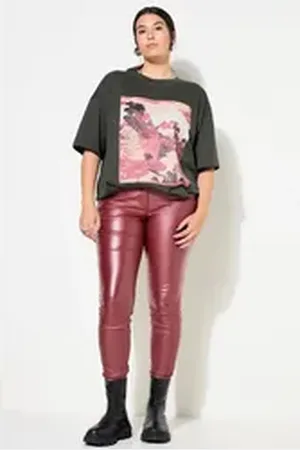 STUDIO UNTOLD Funktionshose Skinny Jeans schmal geschnitten 5-Pocket braun|rot 54
