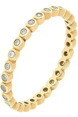 Noelani Silberring für Damen, Sterling Silber 925, Zirkonia (synth) (Ring, 1-tlg) gelb|goldfarben 50